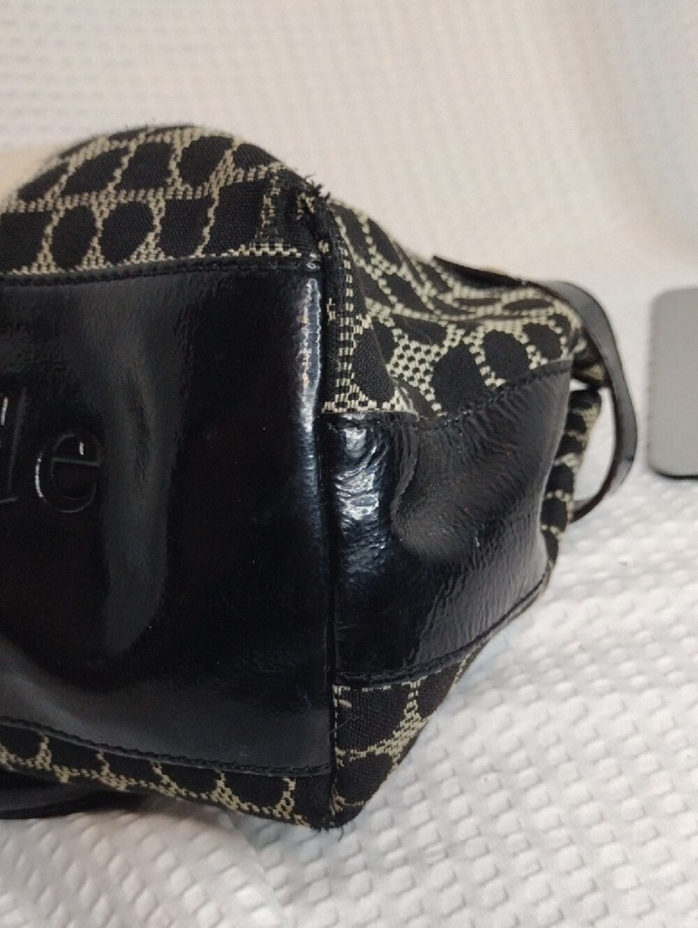 kate spade Black and Cream Patterned Shoulder Bag - Picture 7 of 11